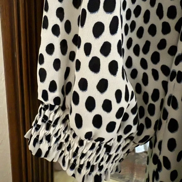 JCrew Factory Polka Dot Midi Dress - Picture 3 of 4
